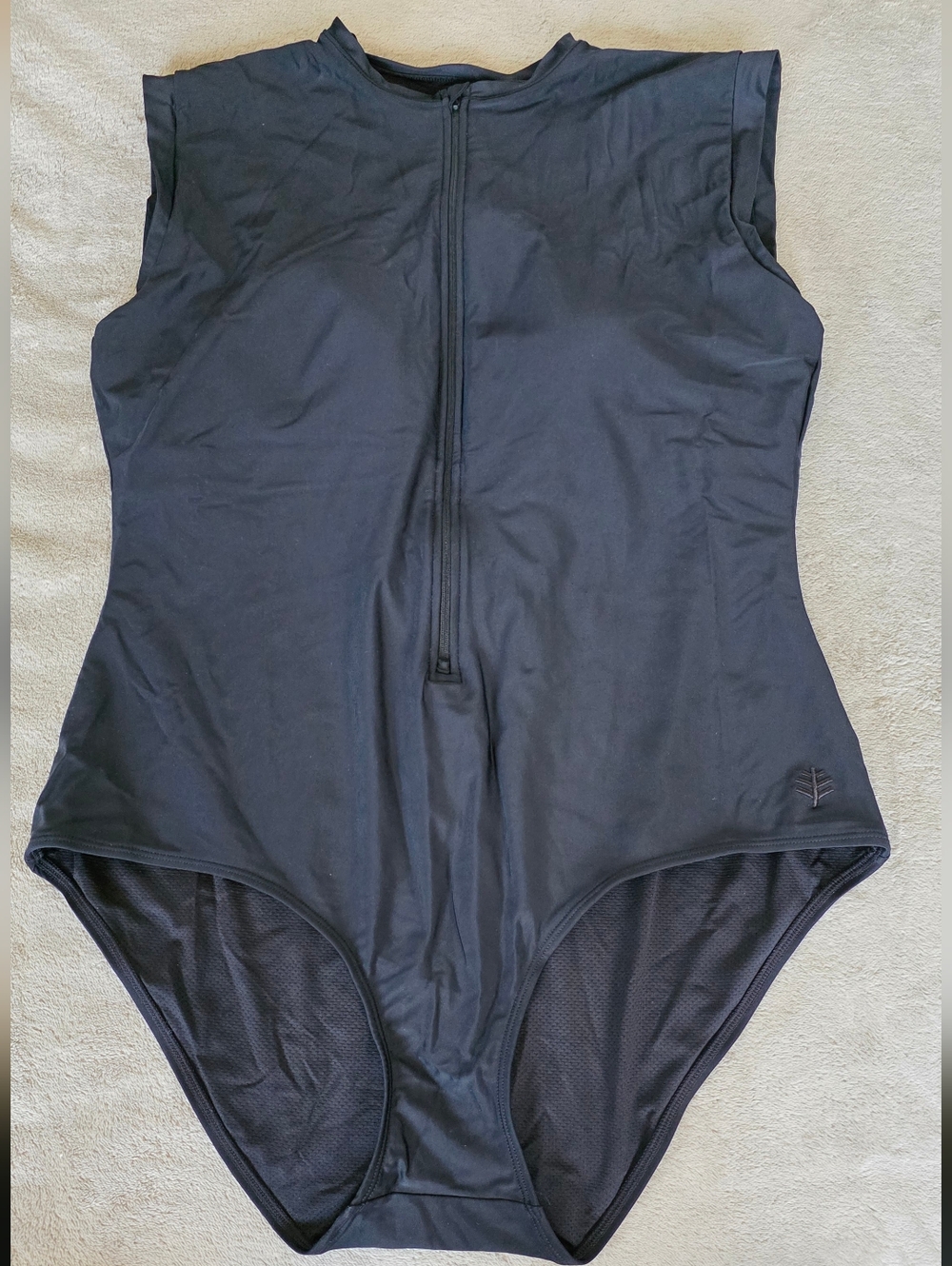 Coolibar Escalante Sleeveless Swimsuit Black One Piece - Picture 2 of 12